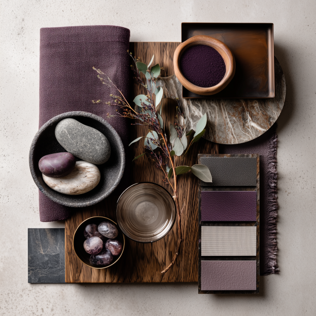 mystic plum moodboard